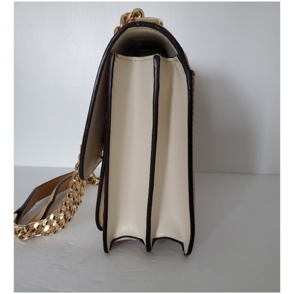 Michael Kors Jade Large Neutral Tri-Color Leather Crossbody - Picture 10 of 15